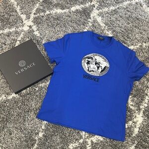 Versace Blue Graphic T-Shirt
